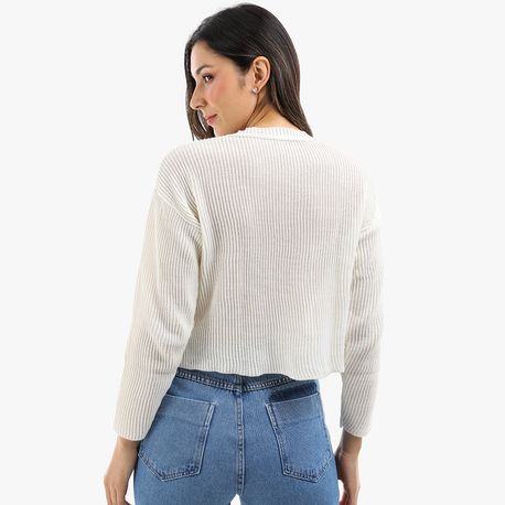 CROPPED TRICOT LISTRA 620144 OFF WHITE P