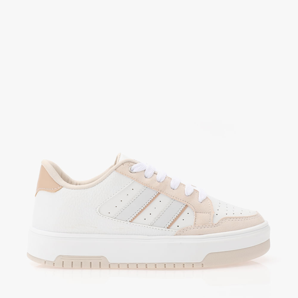 TENIS CASUAL 70007 BCO/OFF 35