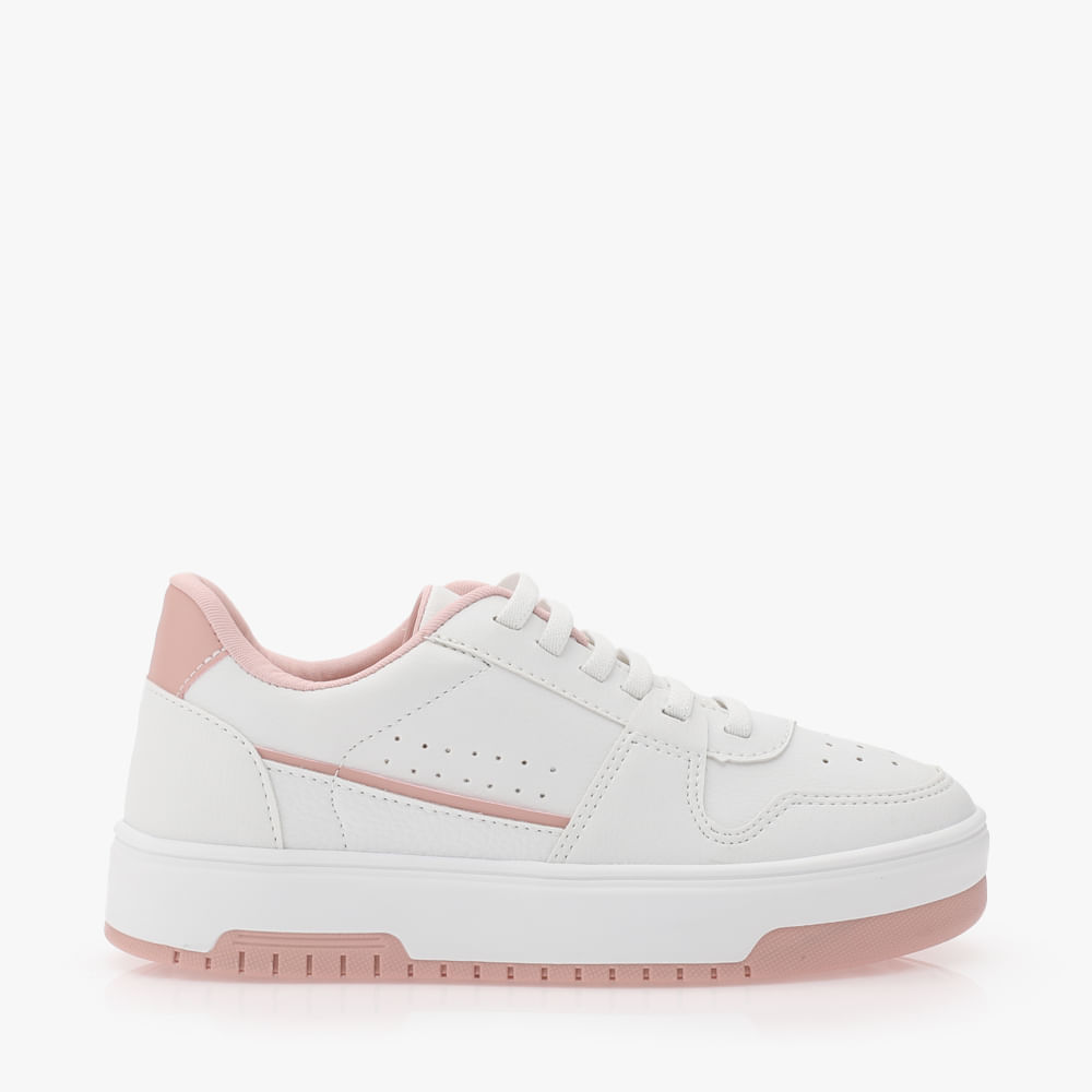 TENIS CASUAL 70004 BCO/ROSE 34