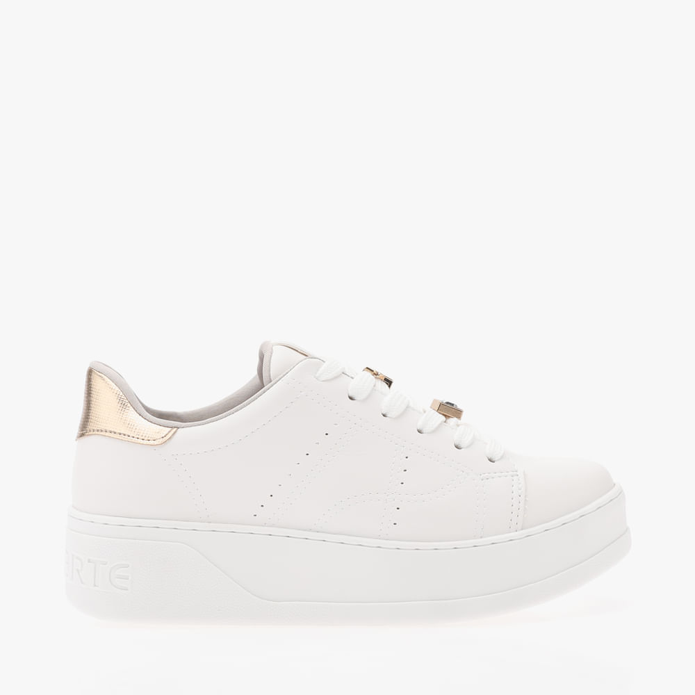 TENIS ENFEITE 2313501 NP BRANCO/METAL GOLD 36