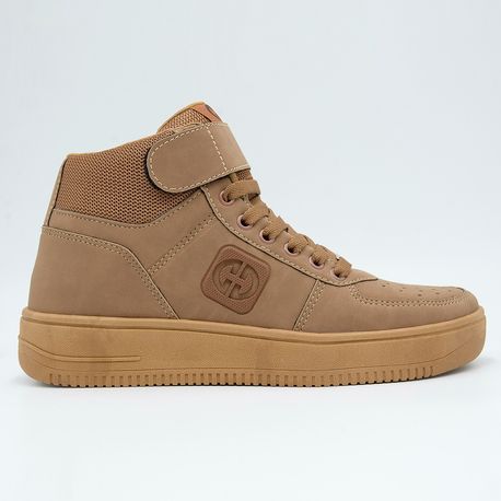 TENIS CASUAL C/ALTO MASCULINO PREMIUM 417-CAMEL 37