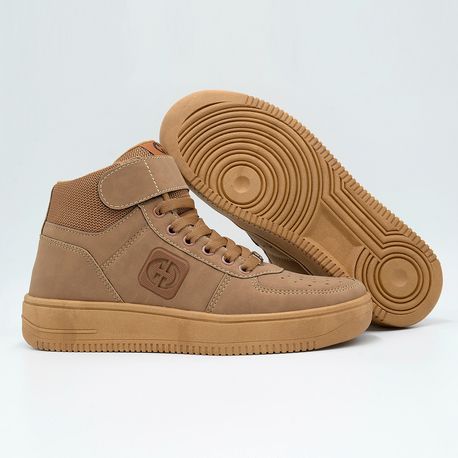 TENIS CASUAL C/ALTO MASCULINO PREMIUM 417-CAMEL 37