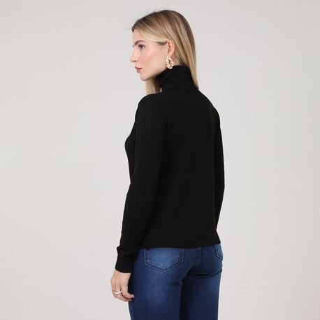 SWEATER GOLA ALTA MP6208 PRETO P