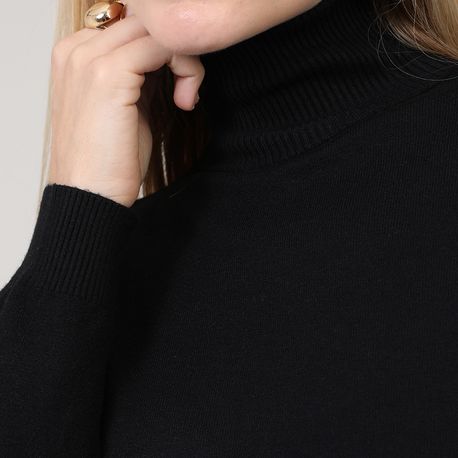 SWEATER GOLA ALTA MP6208 PRETO G