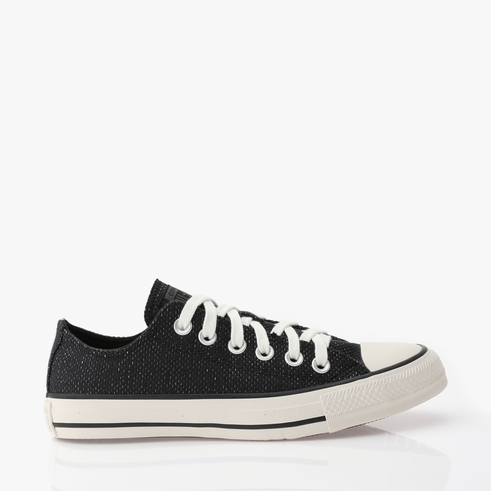 TENIS CHUCK TAYLOR ALL STAR CT1855 CT1855 0001-PRETO/PRATA PURO/AMENDOA 38
