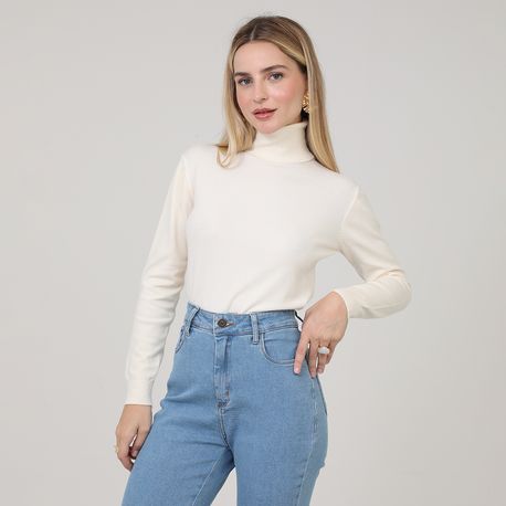 SWEATER GOLA ALTA MP6208 BEGE M
