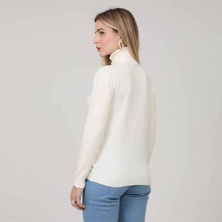 SWEATER GOLA ALTA MP6208 BEGE M