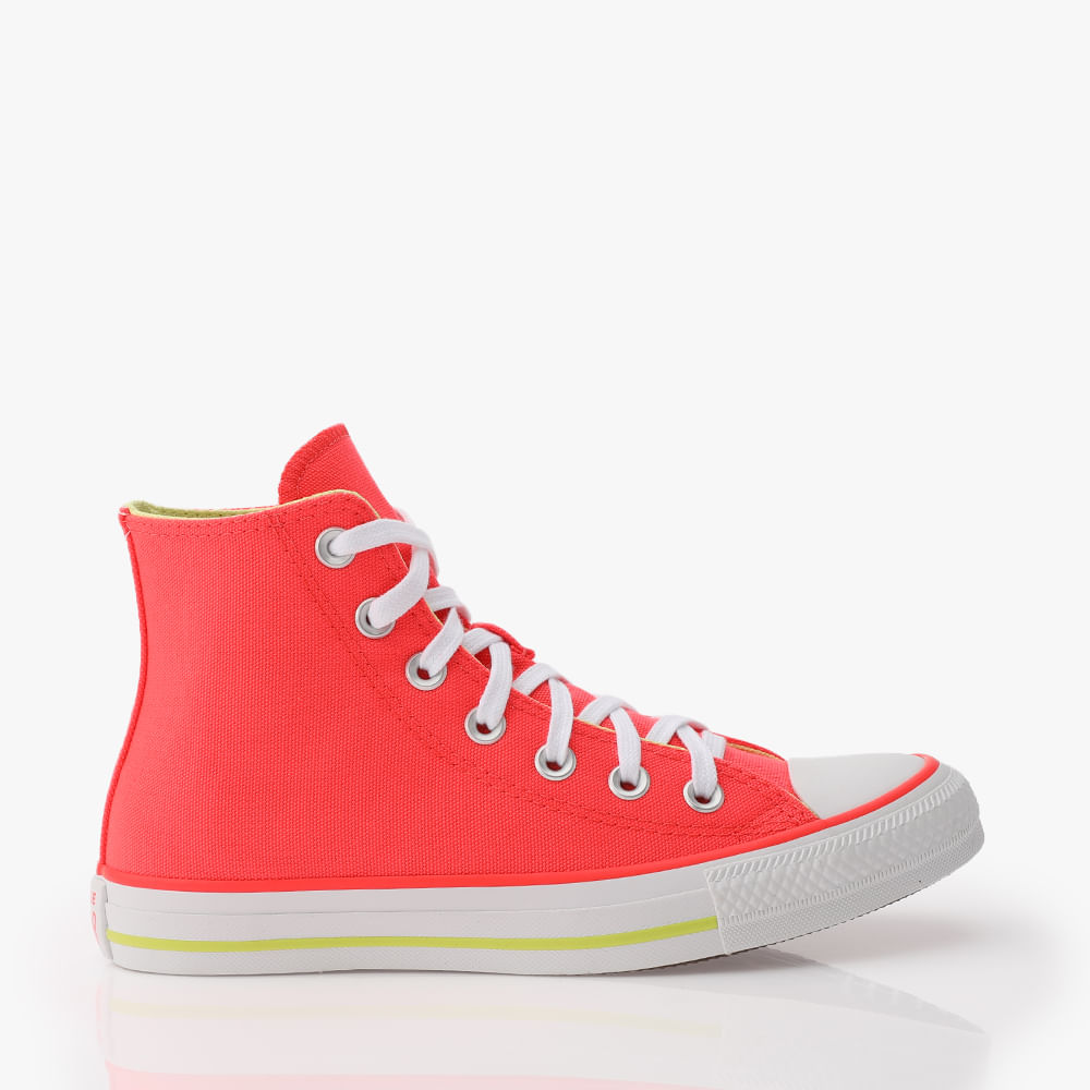 TENIS CHUCK TAYLOR ALL STAR CT1991 CT1991 0009-LARANJA CHAMA/VERDE CITRICO/BRANCO 35