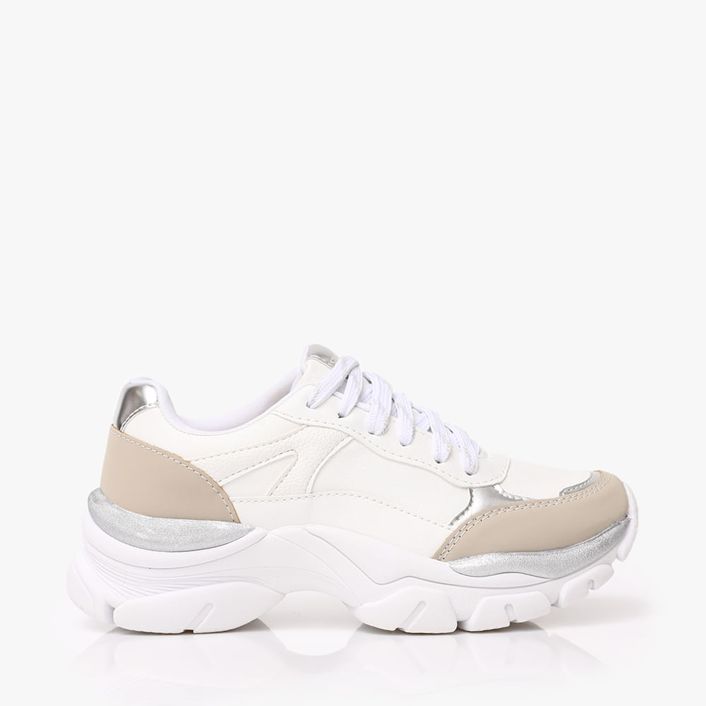 TENIS CASUAL ALTO 12720 BCO/CINZA/PRATA/BCO 40