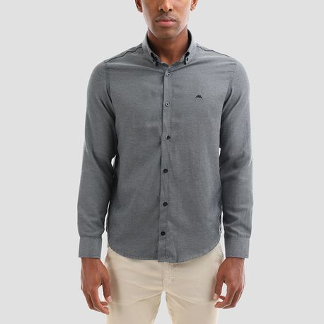 CAMISA FIO MISTO MAQUINETADA 21043 PRETO M