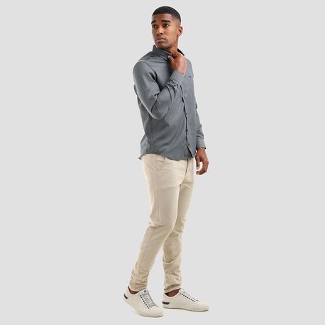 CAMISA FIO MISTO MAQUINETADA 21043 PRETO M