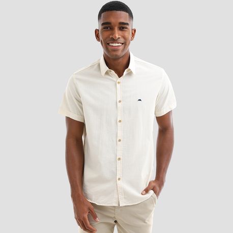 CAMISA FIT MC VISCOLINO 21007 OFF WHITE G