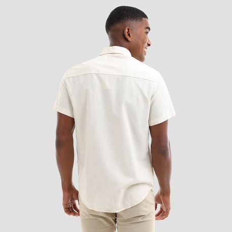 CAMISA FIT MC VISCOLINO 21007 OFF WHITE G