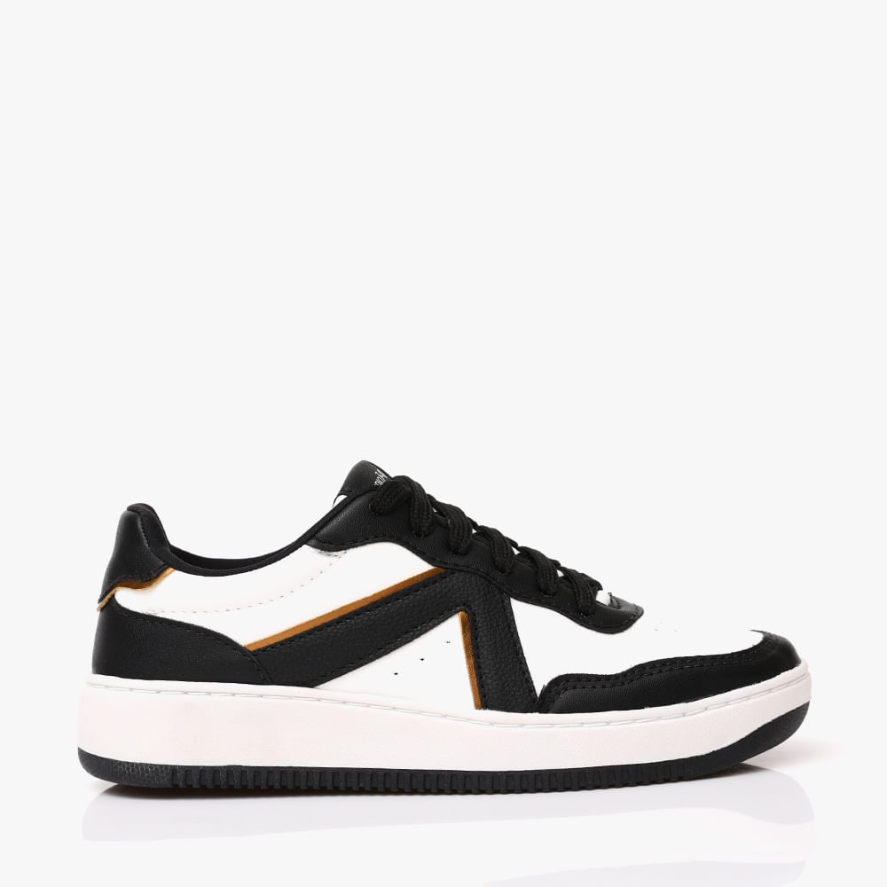 TENIS CASUAL V 14087 BCO/PTO/BRONZE/BCO 34