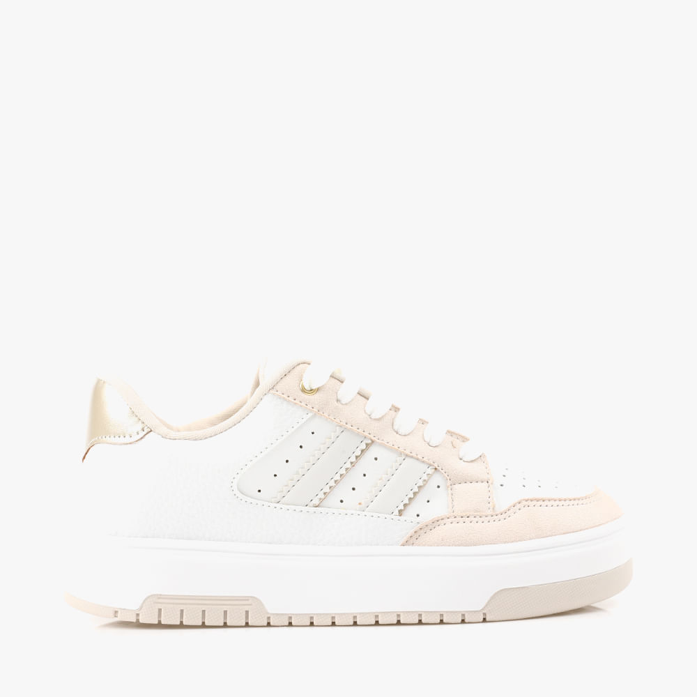 TENIS CASUAL 70007 BCO/OURO 34