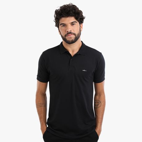 POLO PIQUET C/ BORDADO DG-23203 PRETO P