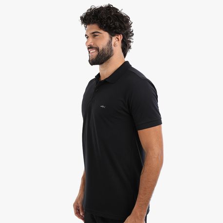POLO PIQUET C/ BORDADO DG-23203 PRETO P