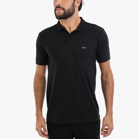 POLO PIQUET C/ BORDADO DG-23203 PRETO P