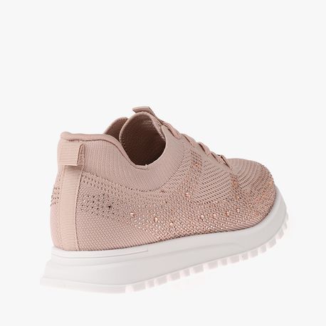 TENIS CASUAL KNIT BRILHO 1429204 ROSA KNIT/LIGHT PEACH 34