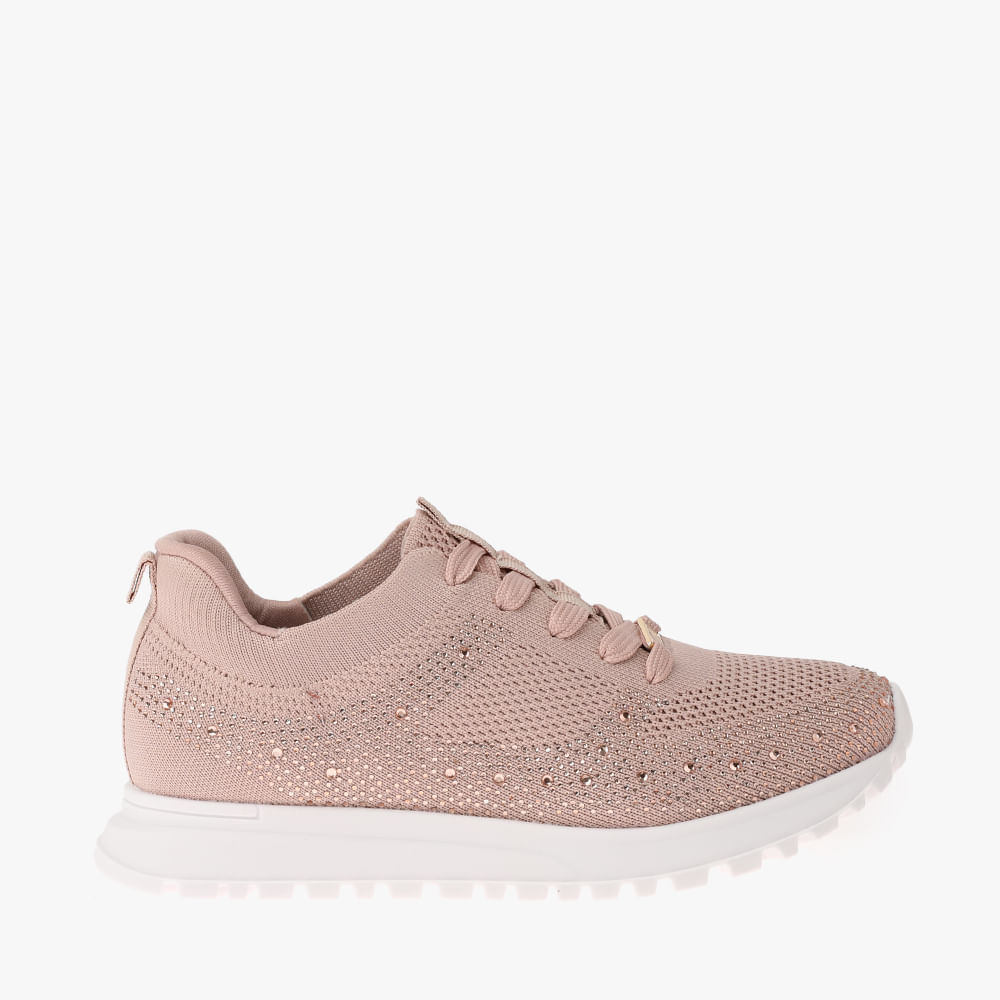 TENIS CASUAL KNIT BRILHO 1429204 ROSA KNIT/LIGHT PEACH 36