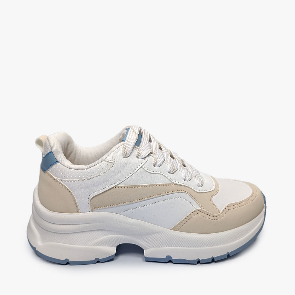 TENIS CASUAL 15316 BCO/OFF WHITE/AZUL DENIM/BCO 34