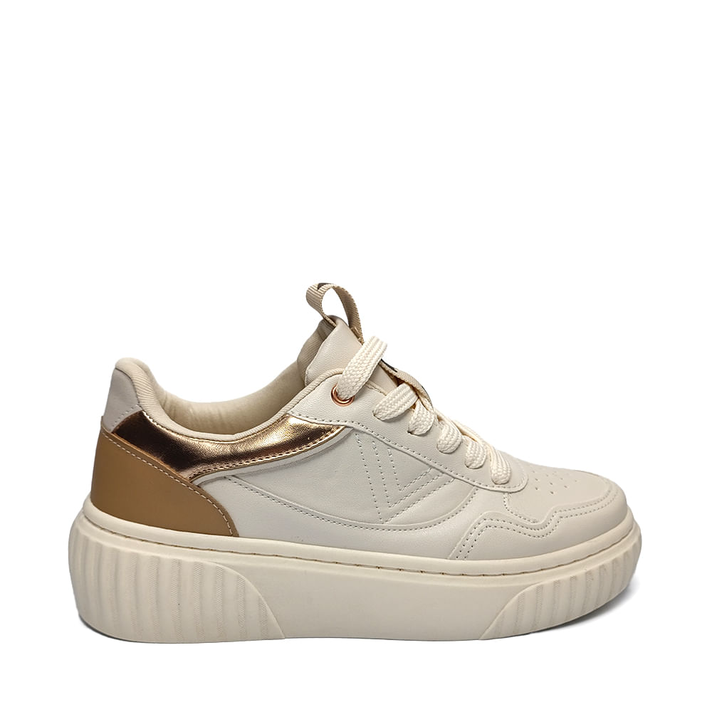 TENIS CASUAL 17202 OFF WHITE/LIGHT TAN/CINZA/OFF WHITE 34