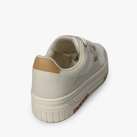 TENIS CASUAL 17202 BCO/OFF WHITE/PALHA/OFF WHITE 34