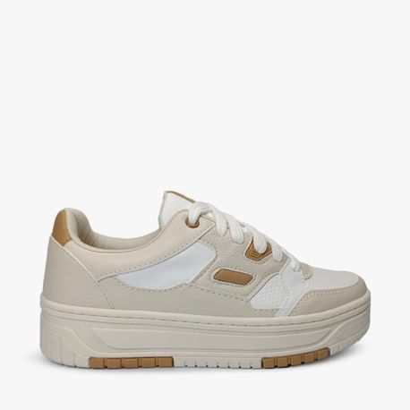 TENIS CASUAL 17202 BCO/OFF WHITE/PALHA/OFF WHITE 38