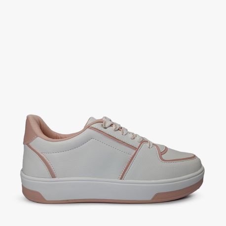 TENIS CASUAL 80002 BCO/ROSE 34