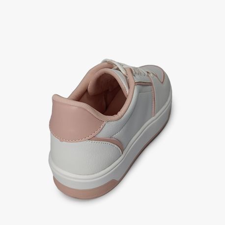 TENIS CASUAL 80002 BCO/ROSE 34