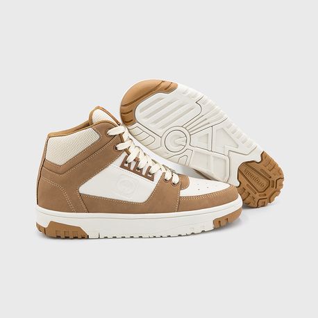 TÊNIS CASUAL C/ALTO MASCULINO RIO 417-CAMEL 37