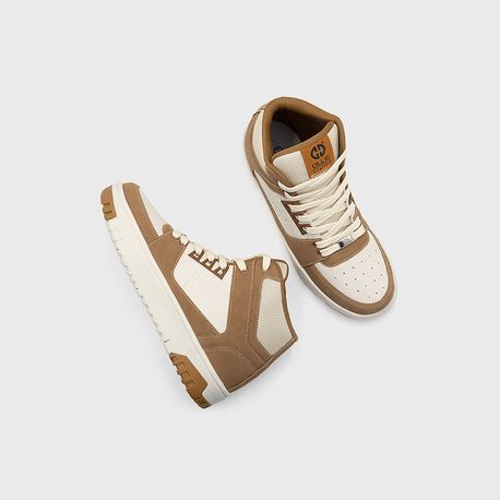 TÊNIS CASUAL C/ALTO MASCULINO RIO 417-CAMEL 37