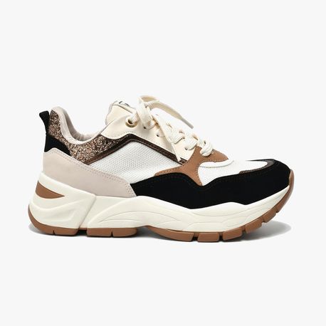 TENIS MODA 140008 NUBUCK PRETO/MARFIM/BRONZE-07 34