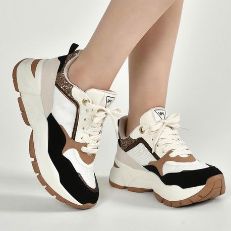 TENIS MODA 140008 NUBUCK PRETO/MARFIM/BRONZE-07 34
