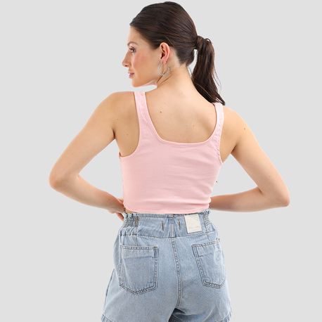 TOP COLOR LYCRA RECORTE 22117 ROSE G