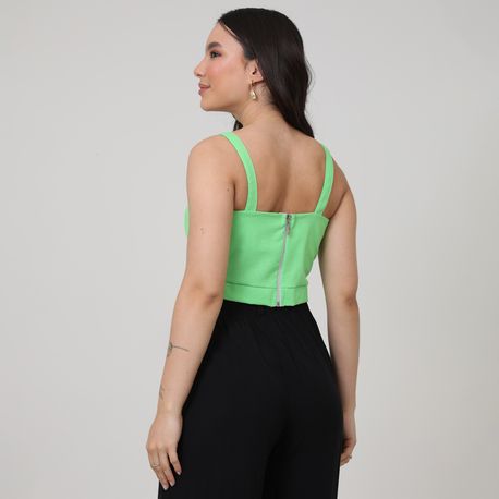 TOP ALCA COM BOTOES 14952 VERDE P
