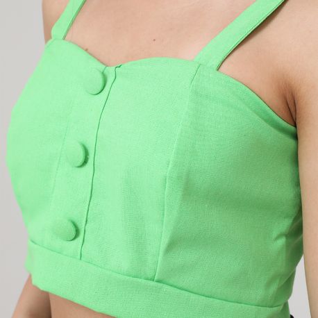 TOP ALCA COM BOTOES 14952 VERDE P