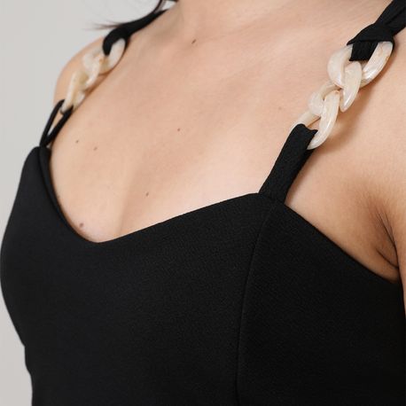 TOP CREPE ALCA FIVELA 1006190 PRETO P