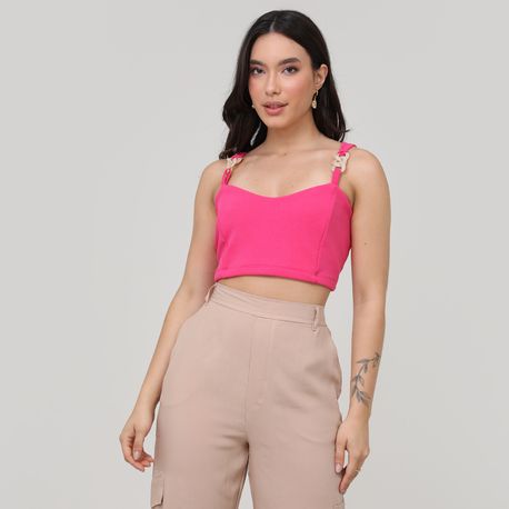 TOP CREPE ALCA FIVELA 1006190 PINK M