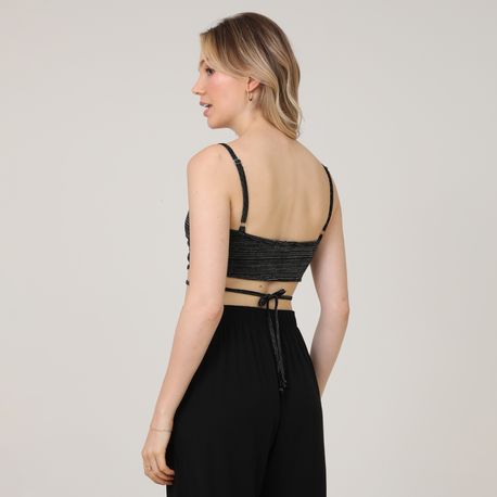 TOP AMARRACAO LILI SHINE 1006356 PRETO G