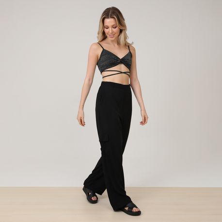 TOP AMARRACAO LILI SHINE 1006356 PRETO G