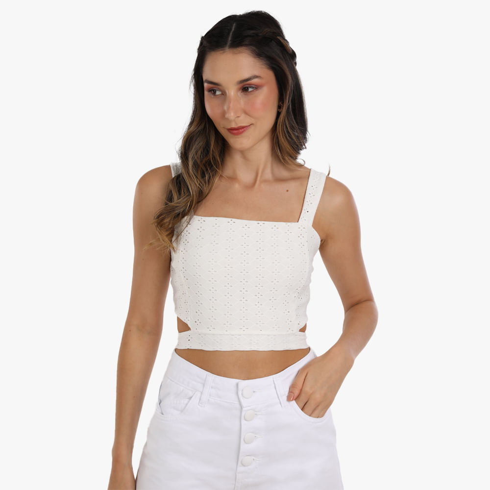 TOP CROPPED  LAISE JOVEM 0106174 BRANCO GG