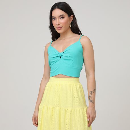 CROPPED TP ALCA FINA 3139-T AZUL 42