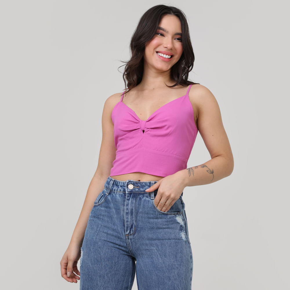 CROPPED TP ALCA FINA 3139-T CHICLETE 40