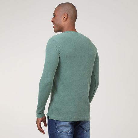 CAMISETA ML WASHED WAFFLE DG10190015/0001 VERDE P