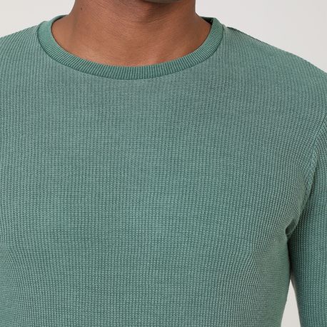 CAMISETA ML WASHED WAFFLE DG10190015/0001 VERDE P