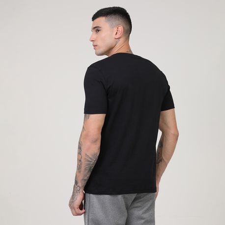 CAMISETA C/ ESTAMPA CENTRAL "ROCK VIBES" 155415138 PRETO M