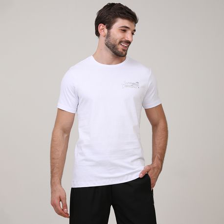 CAMISETA MEIA MALHA C/ ESTAMPA FRENTE VIBE 91838 BRANCO P