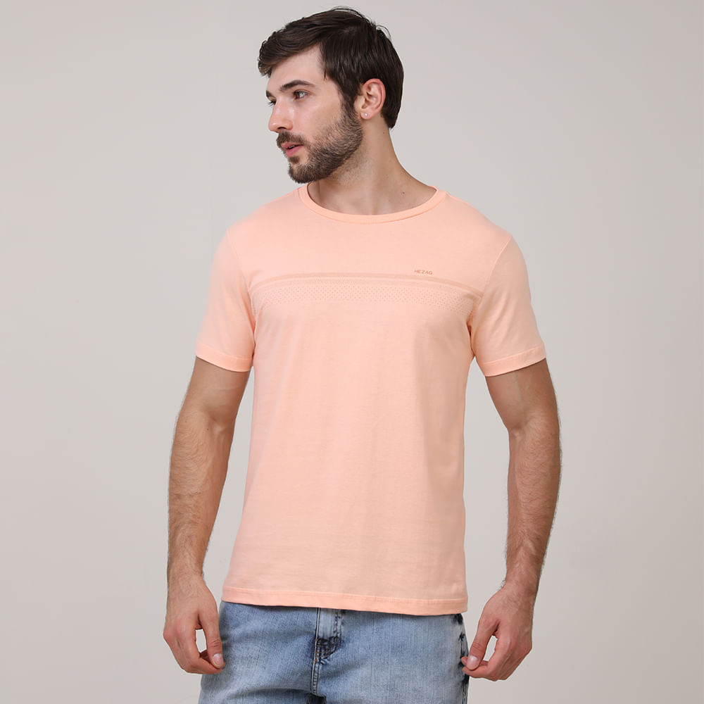 CAMISETA MEIA MALHA C/ ESTAMPA NO PEITO 91834 SALMAO P