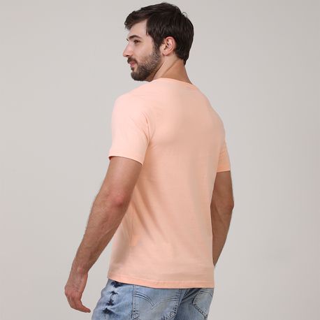 CAMISETA MEIA MALHA C/ ESTAMPA NO PEITO 91834 SALMAO P